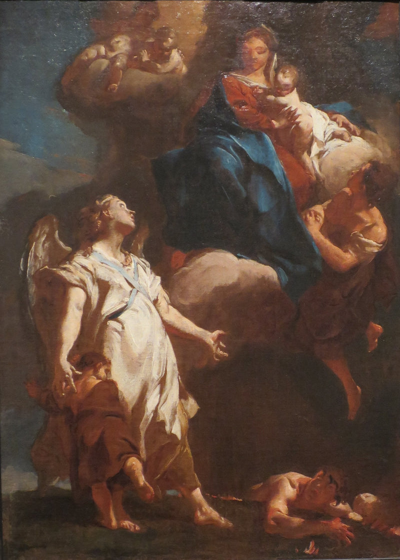 A Virgem aparecendo ao anjo da guarda - Giovanni Battista Piazzetta
