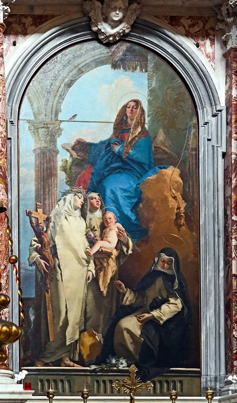 A Virgem aparecendo aos santos dominicanos - Giovanni Battista Tiepolo