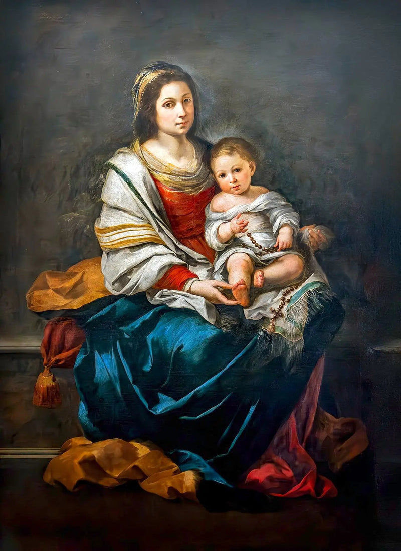 A Virgem com Terço - Bartolomé Esteban Murillo