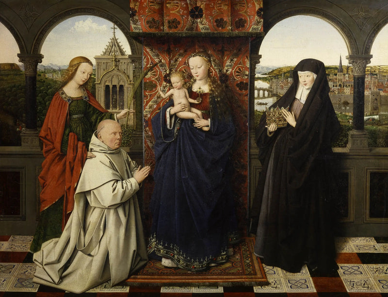 A Virgem com o monge cartujo - Jan van Eyck