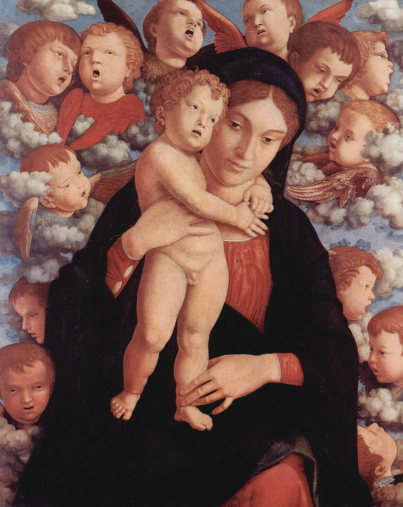 A Virgem com querubins - Andrea Mantegna