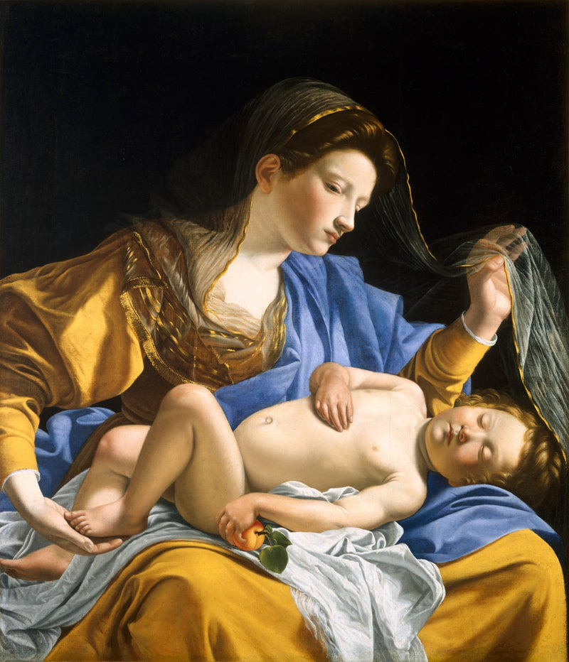 A Virgem com o Menino Jesus dormindo - Orazio Gentileschi