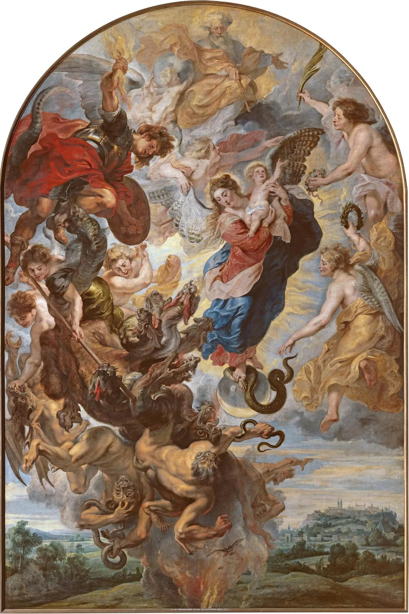 A Virgem como mulher apocalíptica na lua - Peter Paul Rubens