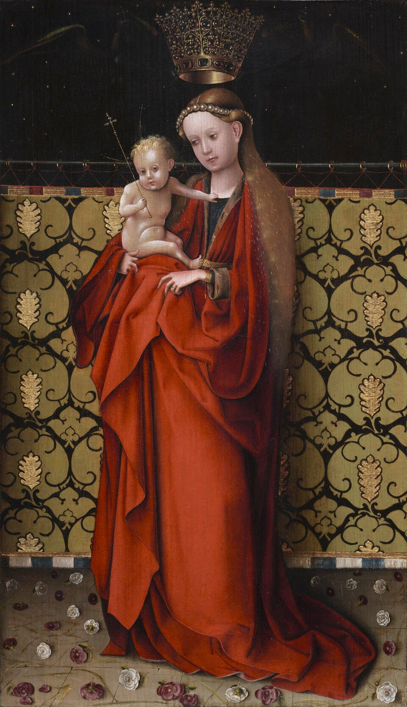 A Virgem coroada pelos anjos - Stefan Lochner