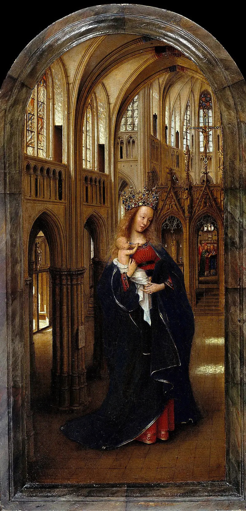 A Virgem em uma igreja - Jan van Eyck
