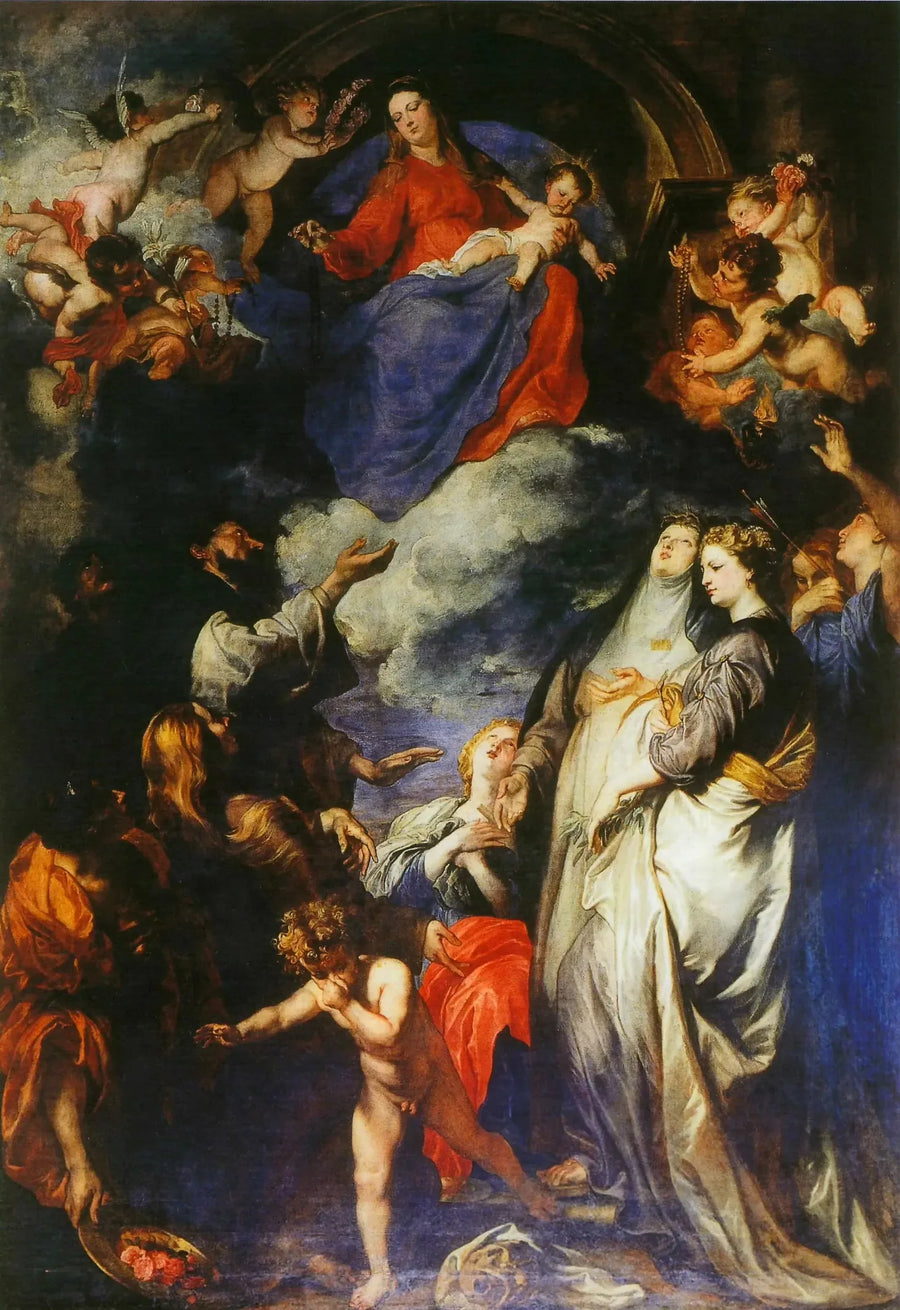 A Virgem do Rosário - Antoine van Dyck