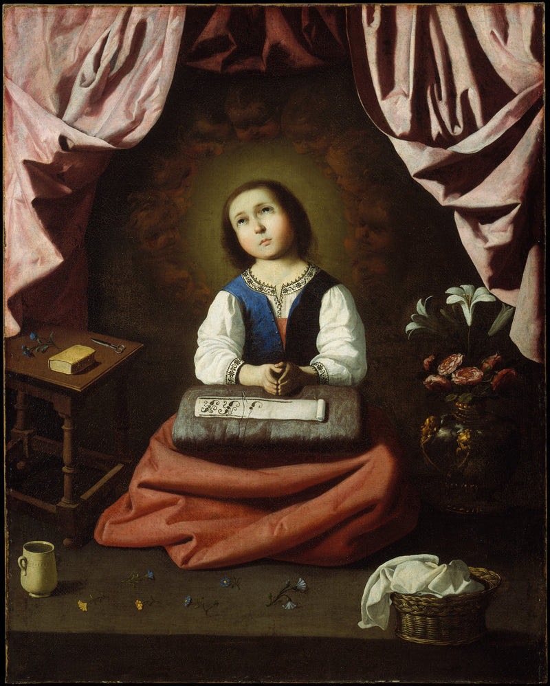 A Virgem Menina em Êxtase - Francisco de Zurbarán