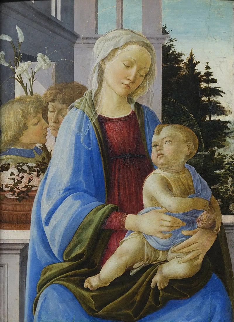 A Virgem e o Menino com dois anjos - Filippino Lippi