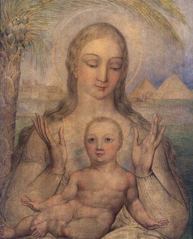 A Virgem e o Menino no Egito - William Blake