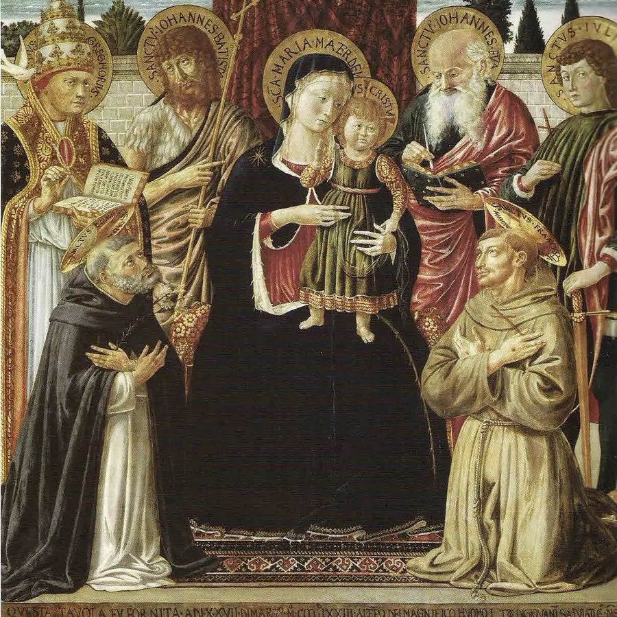 A Virgem e o Menino rodeados de santos - Benozzo Gozzoli