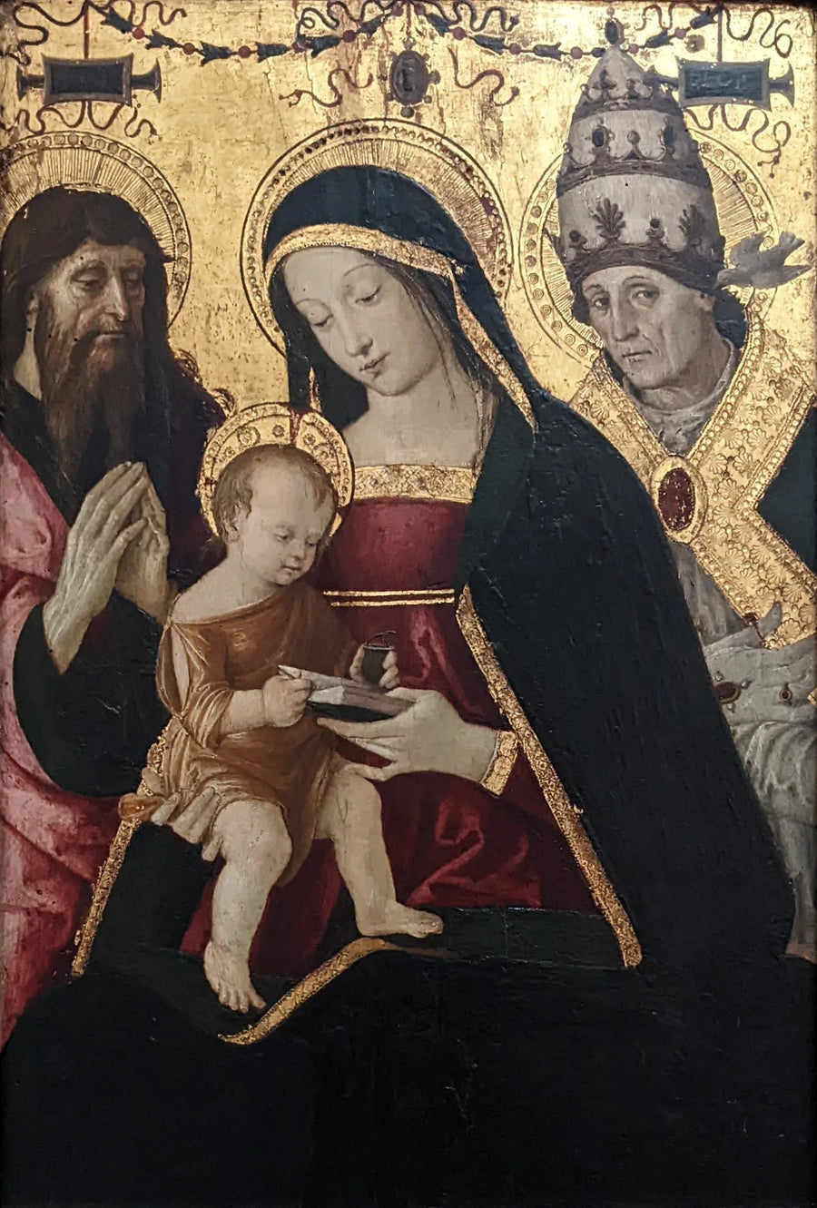 A Virgem e o Menino entre São Jerônimo e São Gregório Magno - Pinturicchio
