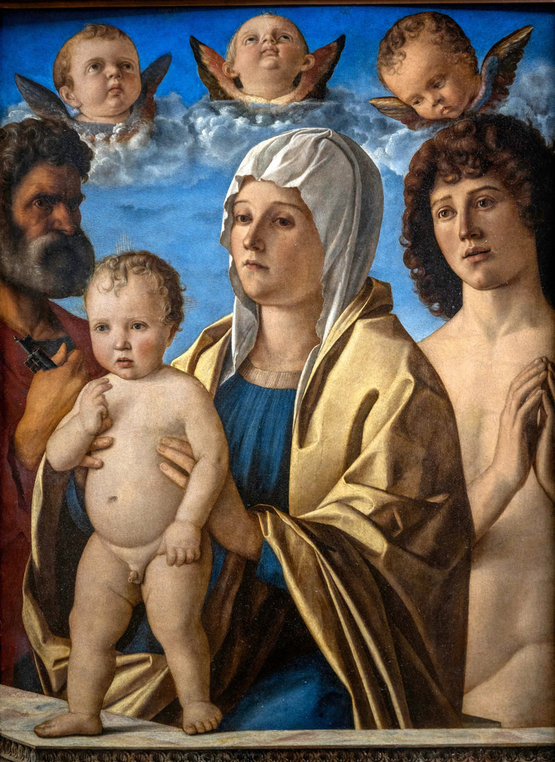 A Virgem e o Menino entre São Pedro e São Sebastião - Giovanni Bellini