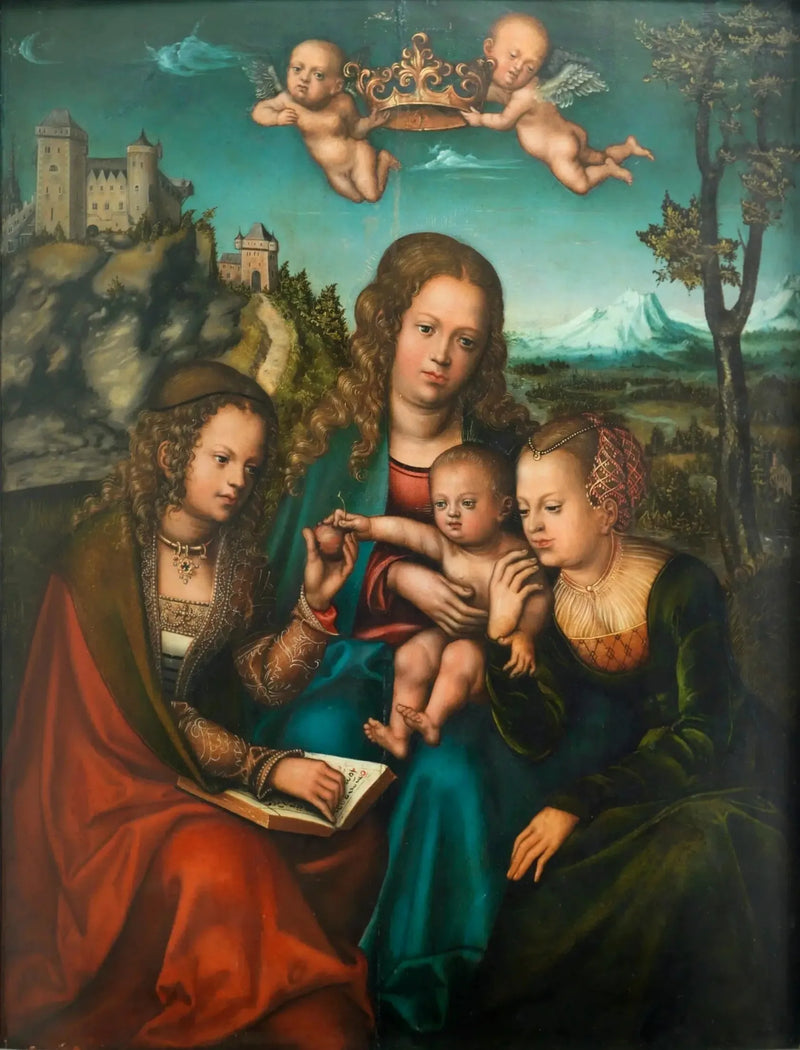 A Virgem flanqueada por duas santas - Lucas Cranach o Velho