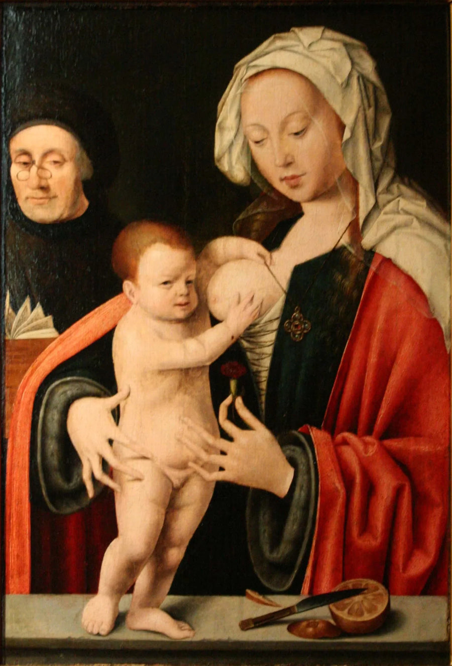 A Virgem, o Menino e um doador - Joos van Cleve