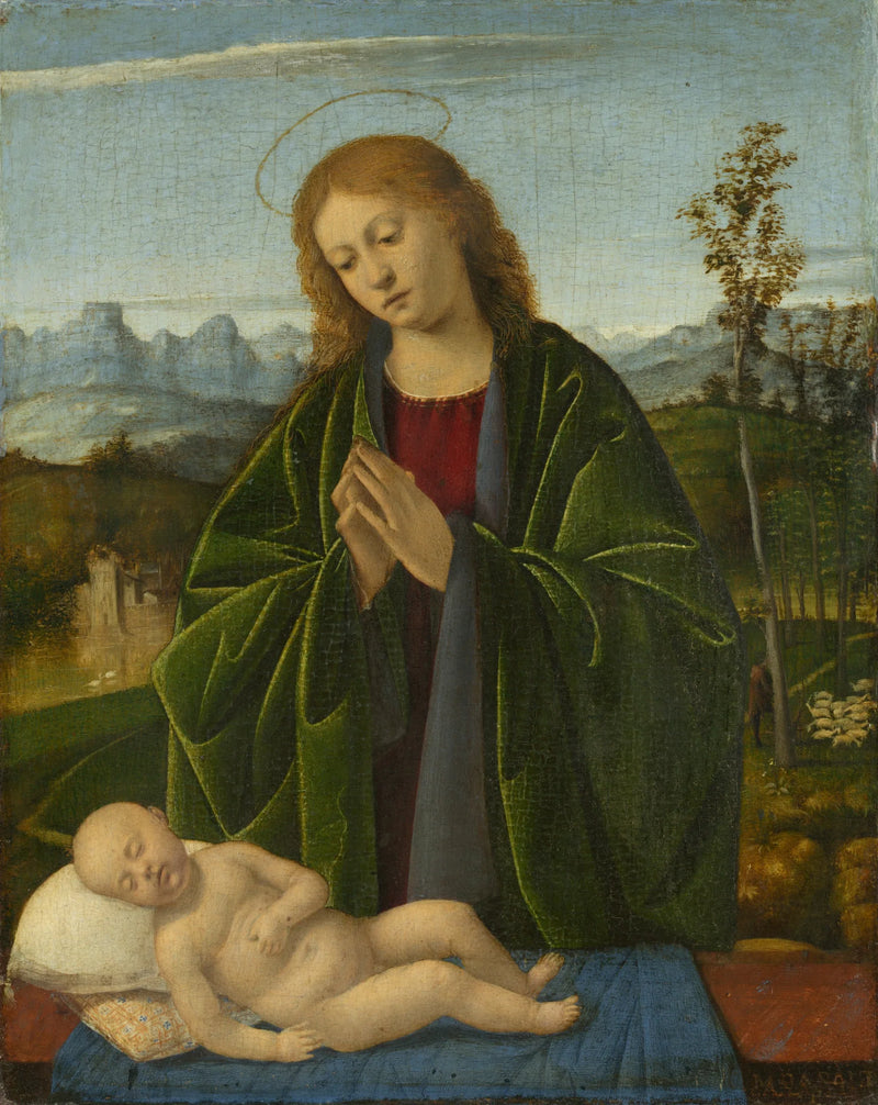 A Virgem Maria adorando o Menino - Marco Basaiti