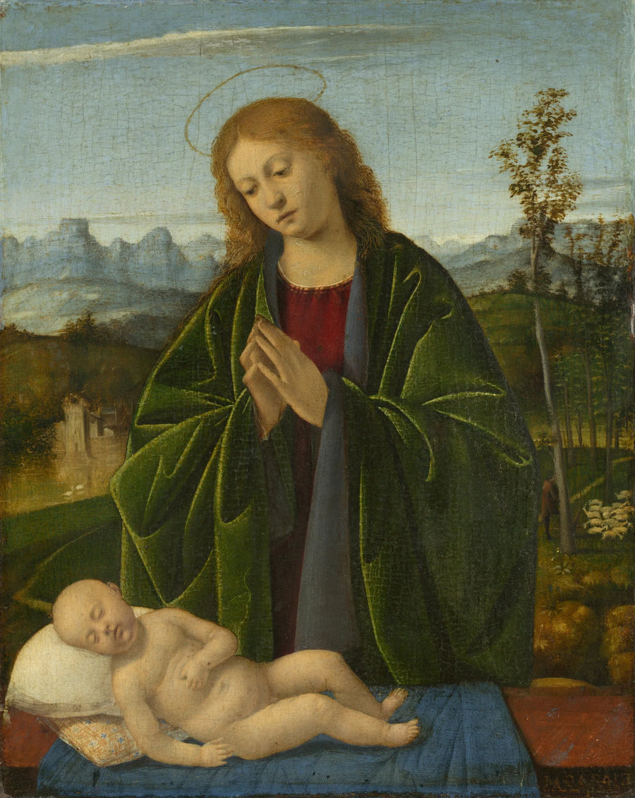 A Virgem Maria adorando o Menino - Marco Basaiti