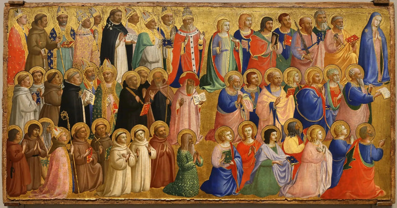 A Virgem Maria com os apóstolos e outros santos - Fra Angelico