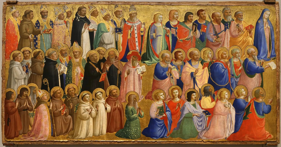 A Virgem Maria com os apóstolos e outros santos - Fra Angelico