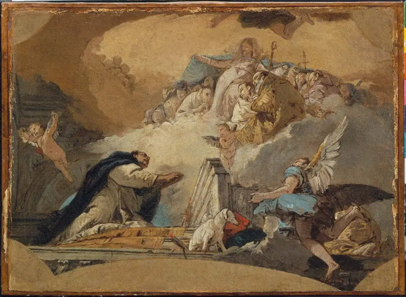 A Virgem recebendo as orações de São Domingos - Giovanni Battista Tiepolo