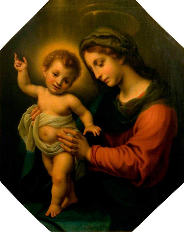 A Virgem segurando o Menino em pé - Carlo Dolci