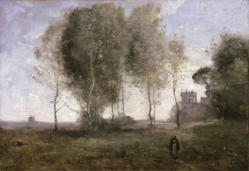 A Villa dos Pinheiros Negros - Jean-Baptiste Camille Corot