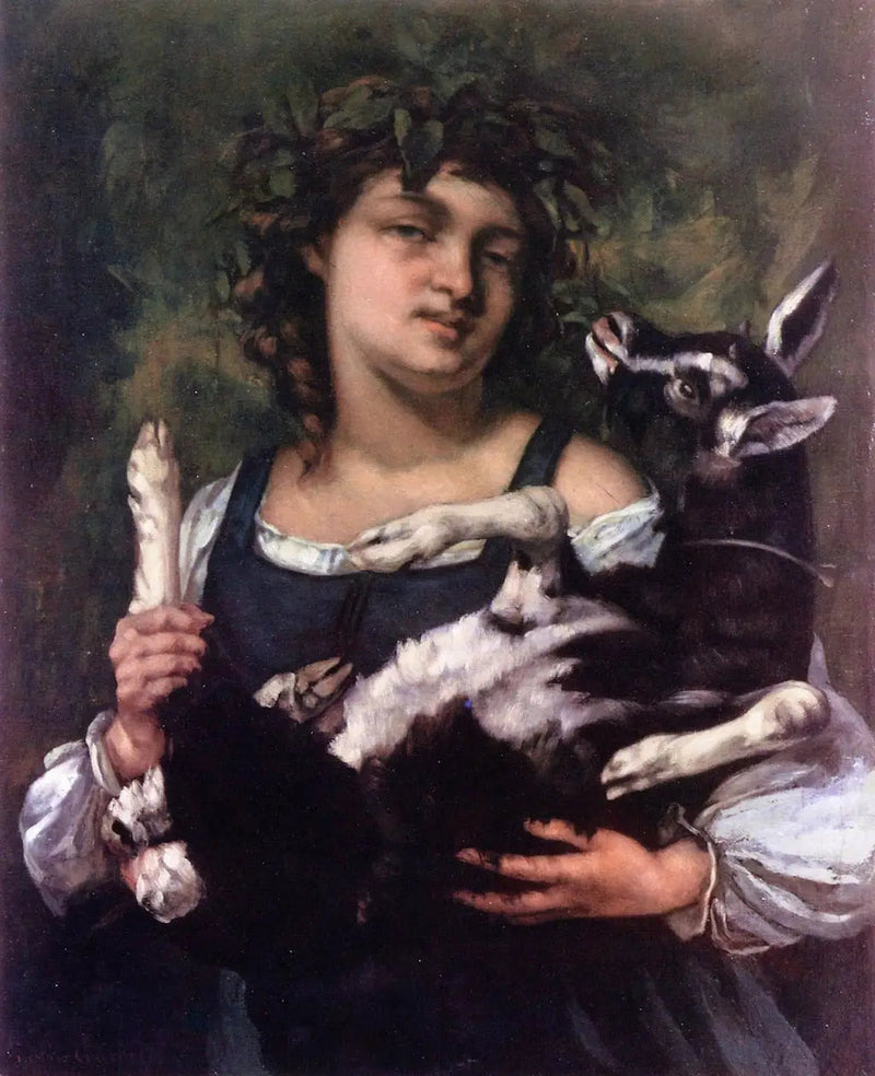 A Vilarejinha com cabrito - Gustave Courbet