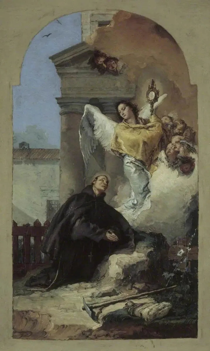 A visão da Eucaristia de São Pascal Baylon - Giovanni Battista Tiepolo