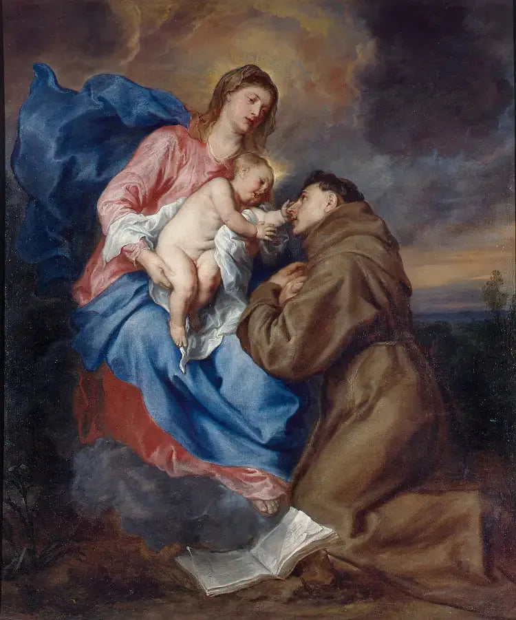 A visão de Santo Antônio de Pádua, por volta de 1629 - Antoine van Dyck