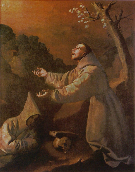 A visão de São Francisco - Francisco de Zurbarán