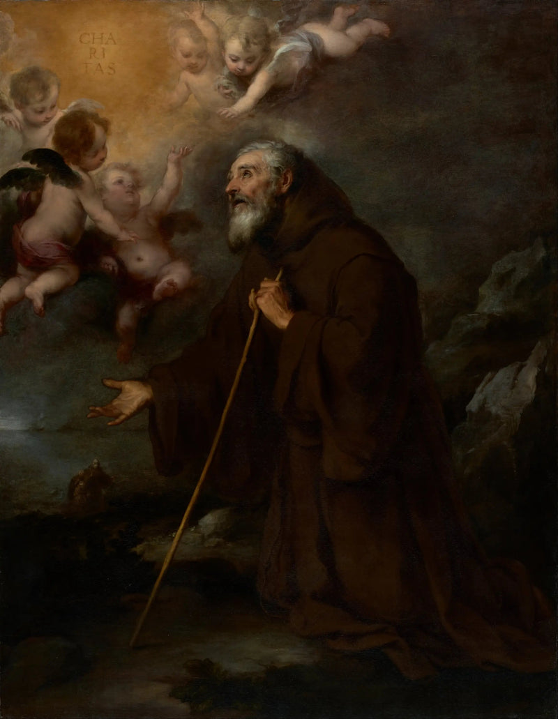 A visão de São Francisco de Paula - Bartolomé Esteban Murillo