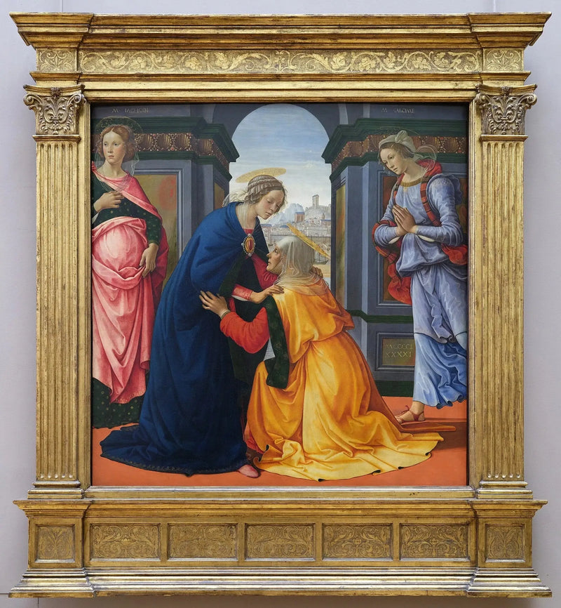 A Visitação com Maria-Jacóbia e Maria-Salomé - Domenico Ghirlandaio