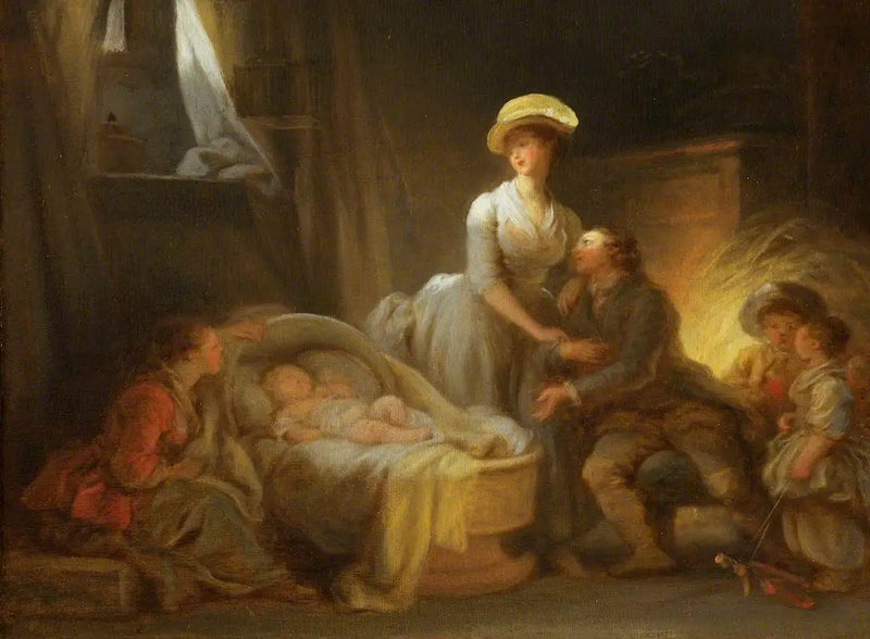 A Visita à ama de leite - Jean-Honoré Fragonard