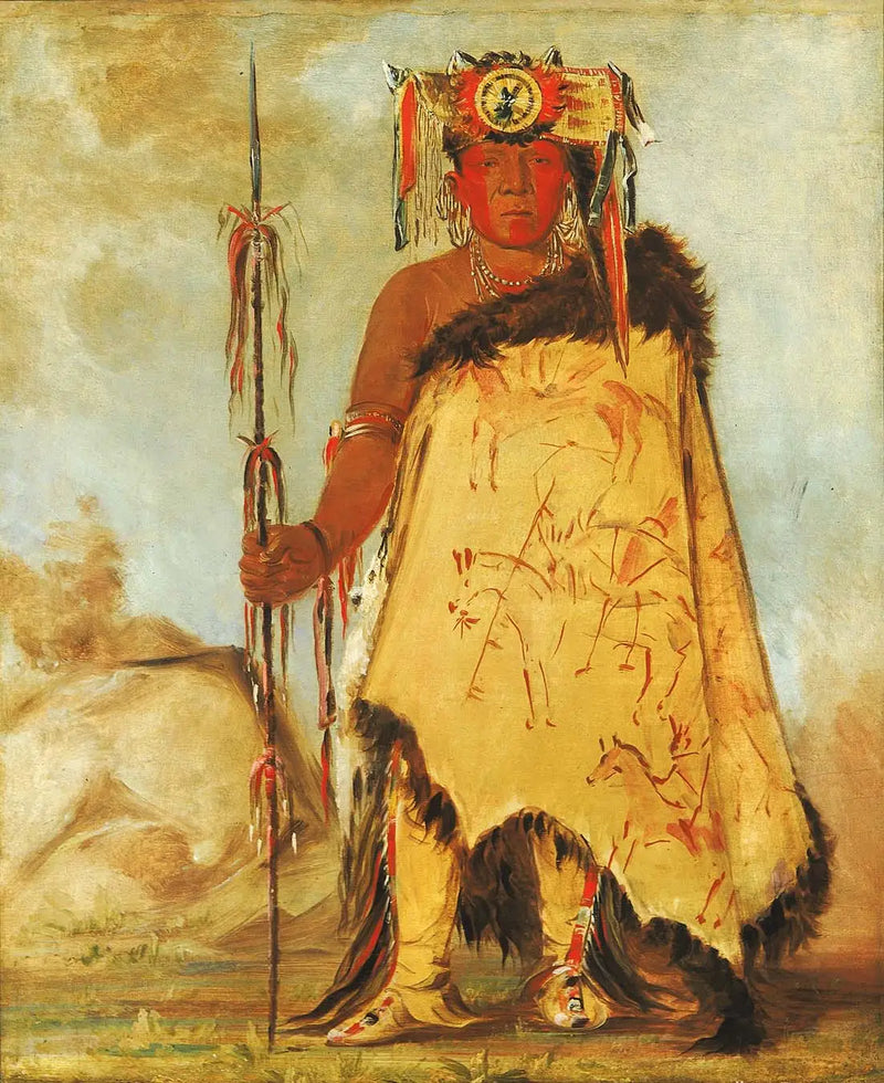 La-wée-re-coo-re-shaw-wee, chefe de guerra, um Pawnee republicano - George Catlin