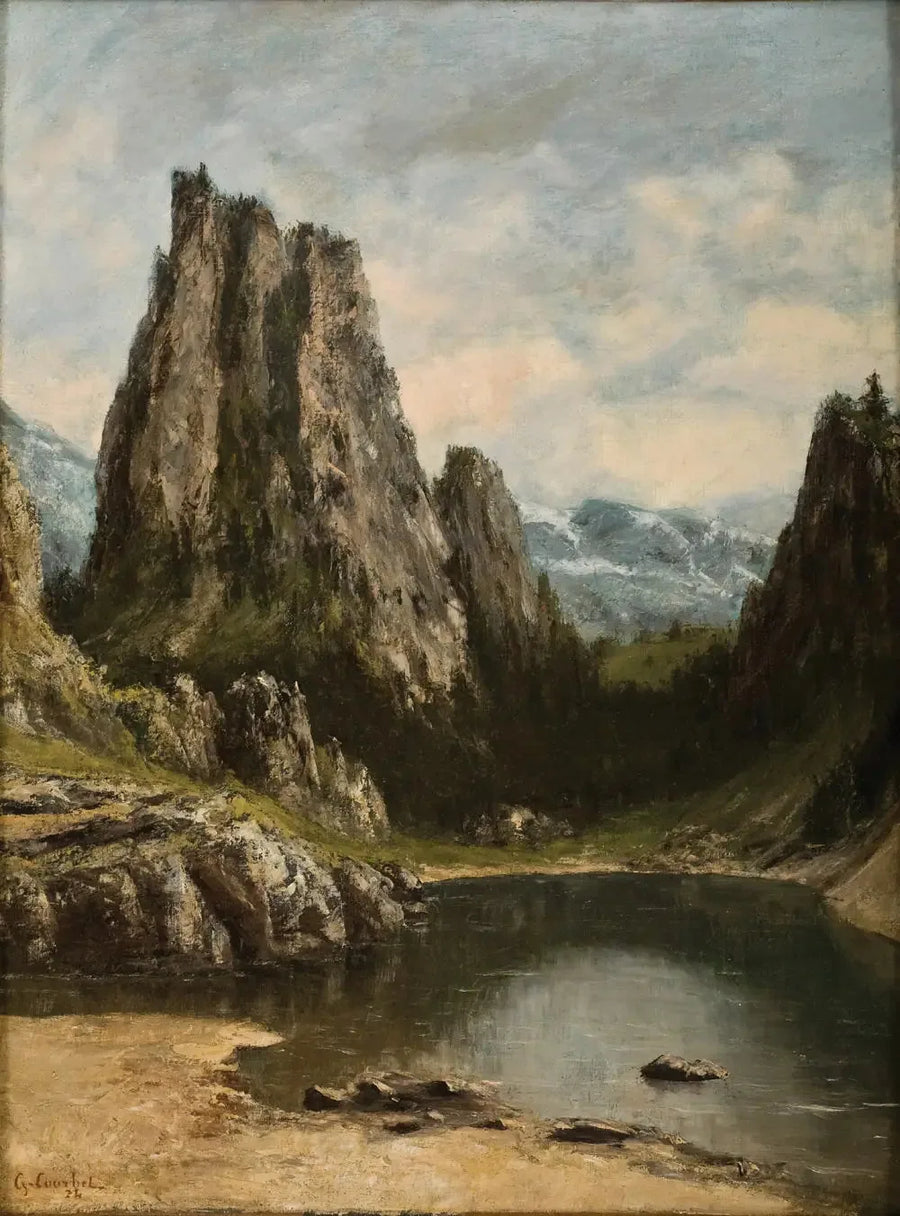 Lago nas montanhas - Gustave Courbet