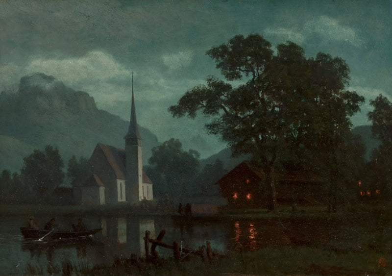 Lago dos Quatro Cantões, Suíça - Albert Bierstadt