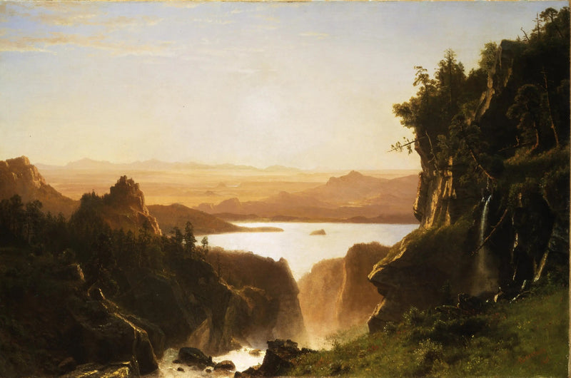 Ilha Lac, cadeia de Wind River, Wyoming - Albert Bierstadt