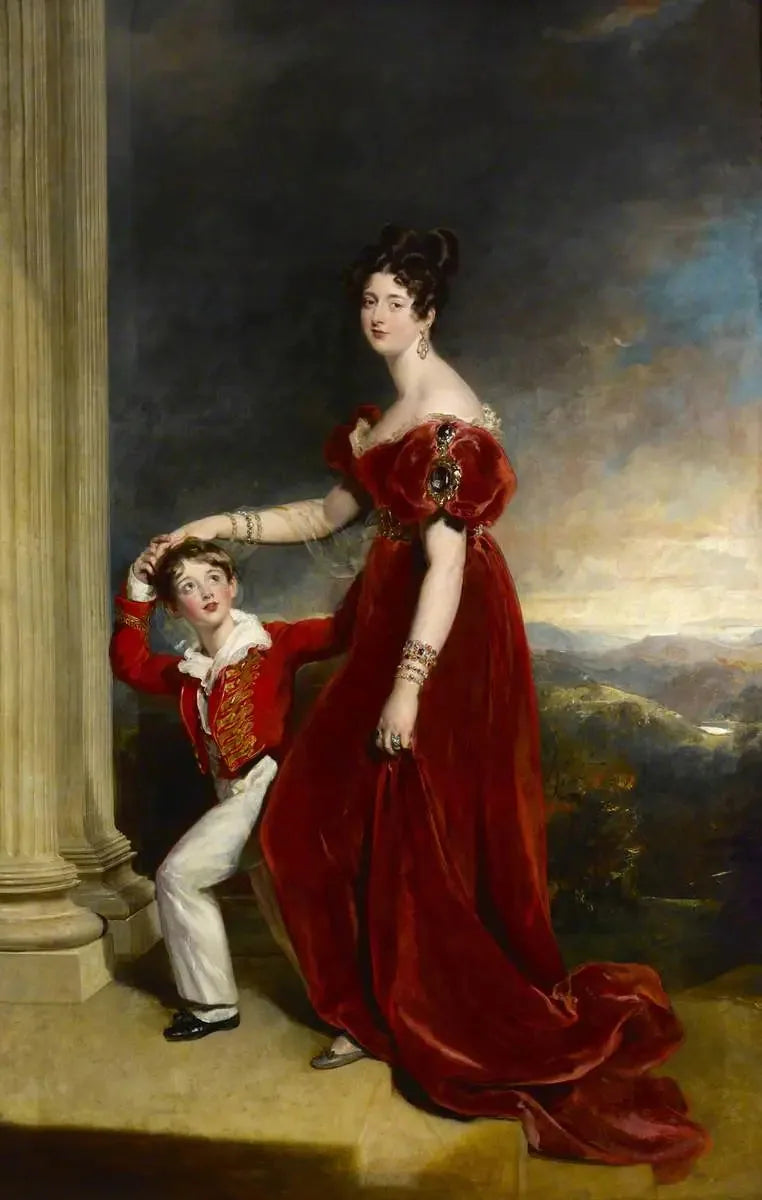 Lady Frances Anne Emily Vane-Tempest, marquise de Londonderry (1800-1865) e seu filho George Henry Robert Charles William Vane-Tempest, visconde de Seaham, mais tarde 5º marquês de Londonderry (1821-1884) - Thomas Lawrence