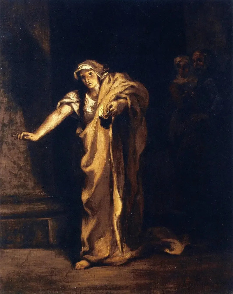 Lady Macbeth caminhando em seu sono - Eugène Delacroix