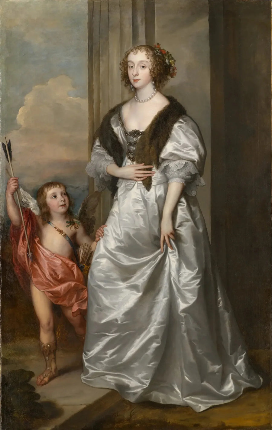 Lady Mary Villiers, futura duquesa de Richmond e Lennox, com Charles Hamilton, Lord Arran - Antoine van Dyck