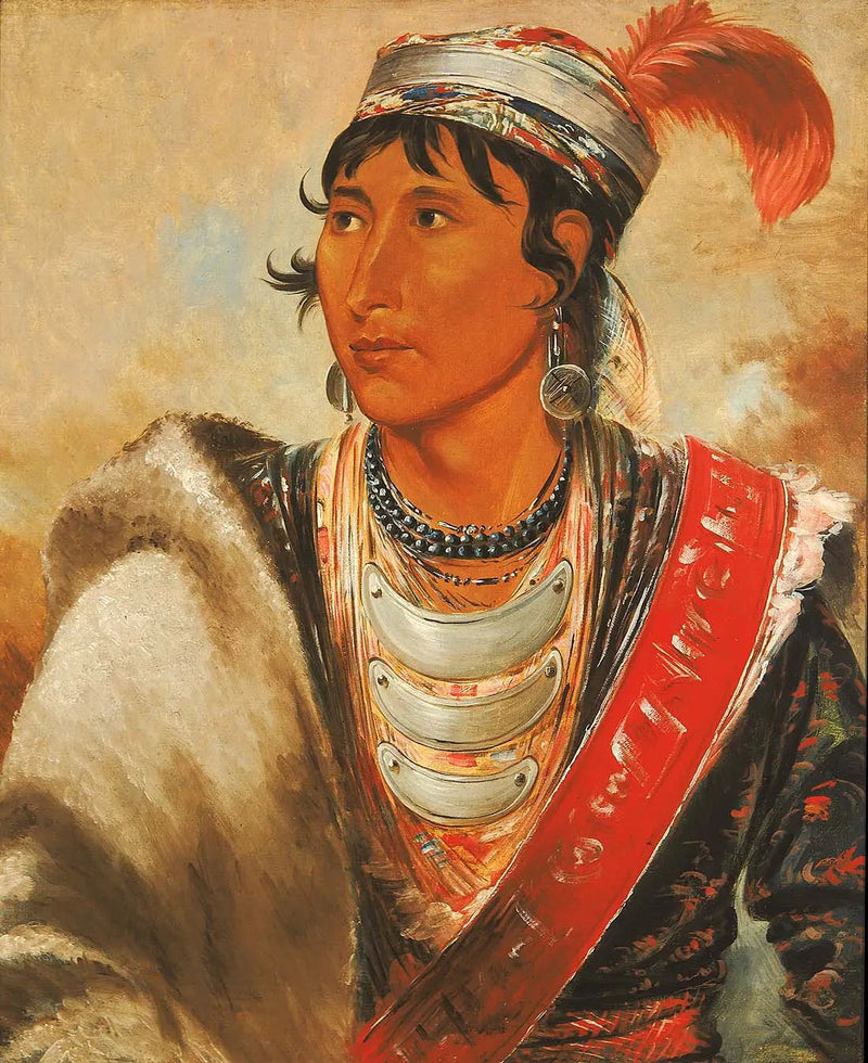 Láh-shee, o lambe-lambe, apelidado de « Creek Billy » - George Catlin