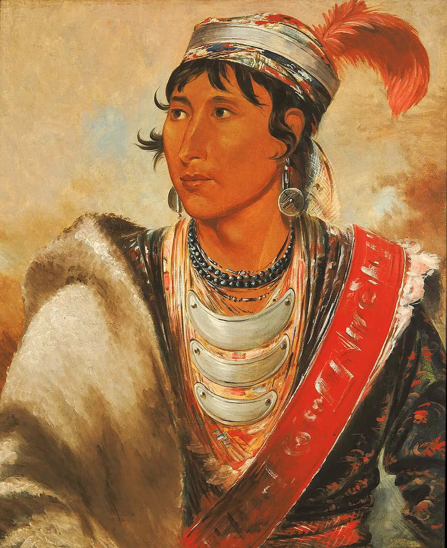 Láh-shee, o lambe-lambe, apelidado de « Creek Billy » - George Catlin