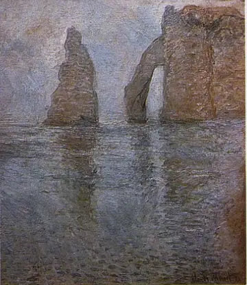 A Agulha e a Porta de Aval vistas de cima - Claude Monet