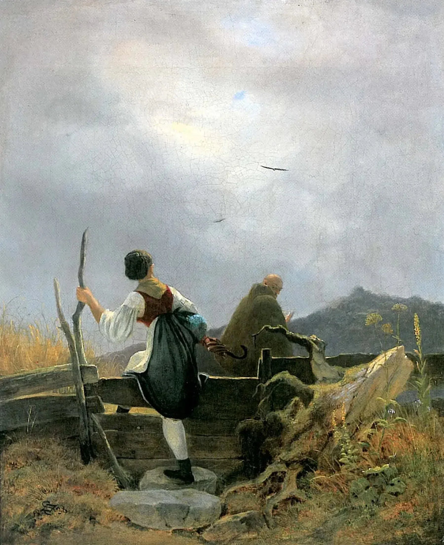 Leiteira e Monge - Carl Spitzweg