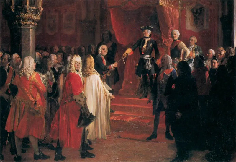 A lealdade do Parlamento da Silésia perante Frederico II em Breslávia - Adolph von Menzel