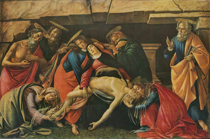 A Lamentação sobre o Cristo Morto de Munique, por volta de 1490-1495 - Botticelli