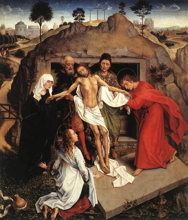 Lamentação sobre o Cristo morto e Colocação no túmulo - Rogier van der Weyden