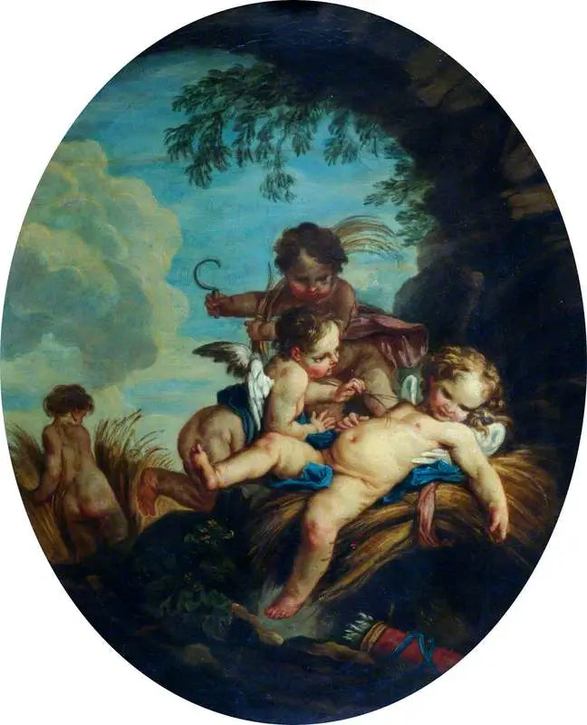 O amor ceifador (Cupido ceifador) - François Boucher