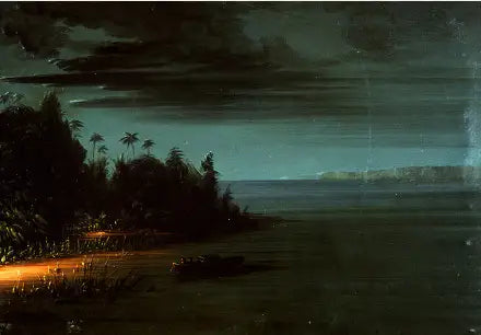 Lançar à luz de tochas - George Catlin