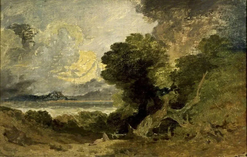 Paisagem com Lago e Árvore Caída - J. M. W. Turner