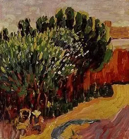 Paisagem de Caranteque com Mulher - Alexej von Jawlensky
